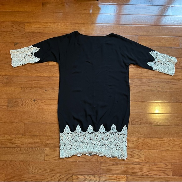 Karen Zambos Black dress, size S, with Lace Trim - Picture 9 of 9